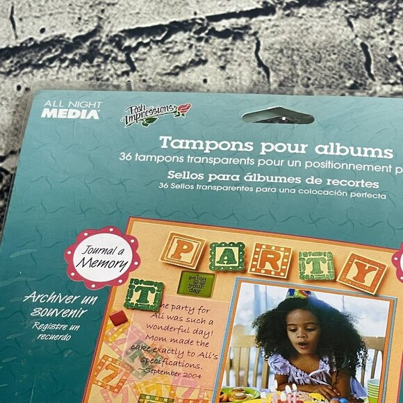 Scrapbooking Stamps QUILTED ALPHABET All Night Media 36 clear stamps 91404 - Picture 9 of 12